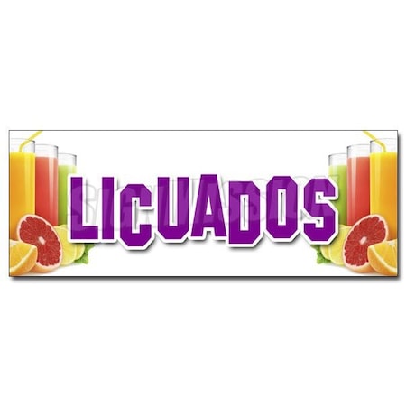 Signmission LICUADOS DECAL sticker smoothie fruit blended beverage latin cold ice, D-48 Licuados D-48 Licuados